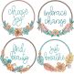Boho Inspiration Wreaths | Machine Embroidery Designs by JuJu