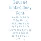 Bourne Embroidery Font | Machine Embroidery Designs by JuJu