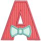 Bow Tie Alpha | Machine Embroidery Designs by JuJu