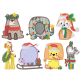 Boxy Christmas Critters Machine Embroidery Designs by JuJu