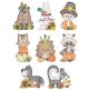 Boxy Fall Critters Machine Embroidery Designs by JuJu