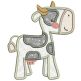 Boxy Farm Animals Applique Machine Embroidery Designs by JuJu