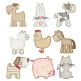 Boxy Farm Animals Applique Machine Embroidery Designs by JuJu