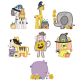 Boxy Halloween Critters Machine Embroidery Designs by JuJu