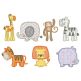 Boxy Jungle Animals Applique Machine Embroidery Designs by JuJu