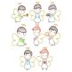 Boy Angels Applique Machine Embroidery Designs by JuJu 