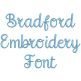 Bradford Embroidery Font | Machine Embroidery Designs by JuJu