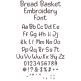 Bread Basket Embroidery Font | Machine Embroidery Designs by JuJu