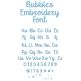 Bubbles Font Digital Embroidery Machine Designs by JuJu