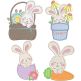 Bunny Love Applique 1 | Machine Embroidery Designs by JuJu
