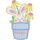 Bunny Love Applique 1 | Machine Embroidery Designs by JuJu
