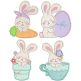 Bunny Love Applique 2 | Machine Embroidery Designs by JuJu