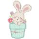 Bunny Love Applique 2 | Machine Embroidery Designs by JuJu