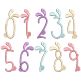 Bunny Tails Numbers Digital Embroidery Machine Designs by JuJu