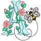 Busy Bee Monogram | Machine Embroidery Designs by JuJu