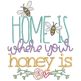 Busy Bees Word Art 2 | Machine Embroidery Designs by JuJu