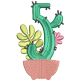 Cactus Numbers | Machine Embroidery Designs by JuJu