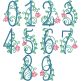 Campbell Numbers | Machine Embroidery Designs by JuJu