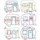 Camper Life | Machine Embroidery Designs by JuJu