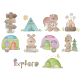 Camping Vintage Sketch 2 Machine Embroidery Designs By JuJu