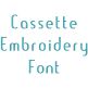 Cassette Embroidery Font | Machine Embroidery Designs by JuJu
