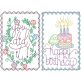 Celebration Greeting Cards Set 3 | Machine Embroidery Designs by JuJu