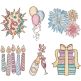 Celebration Sketch | Machine Embroidery Designs by JuJu