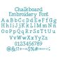 Chalkboard Embroidery Font | Machine Embroidery Designs by JuJu