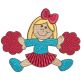 Cheerleader Filled Stitch Machine Embroidery Designs by JuJu