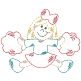 Cheerleaders Vintage Stitch Machine Embroidery Designs by JuJu