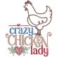 Chicken Lady Word Art 2 | Machine Embroidery Designs by JuJu