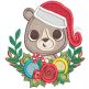 Christmas Animal Laurels | Machine Embroidery Designs by JuJu