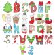                                 Christmas Applique Alphabet Machine Embroidery Designs By JuJu
                            