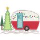 Christmas Camper Applique | Machine Embroidery Designs by JuJu