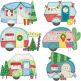 Christmas Campers Applique Embroidery Design Set | Designs by JuJu