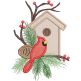 Christmas Cardinal Applique | Machine Embroidery Designs by JuJu