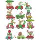 Christmas Cars Filled Stitch Machine Embroidery Designs by JuJu