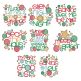 Christmas Circles Word Art Machine Embroidery Designs by JuJu
