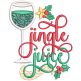 Christmas Cocktail Word Art Digital Embroidery Designs by JuJu