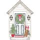 Christmas Door Vintage Sketch | Machine Embroidery Designs by JuJu