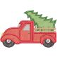 Christmas Farm Truck Applique | Machine Embroidery Designs by JuJu