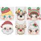Christmas Friends Peekers Applique Machine Embroidery Designs by JuJu 