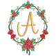 Christmas Garland Monogram | Machine Embroidery Designs by JuJu