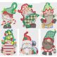 Christmas Gnomes Applique 3 Digital Embroidery Designs by JuJu
