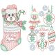 Christmas Greeting Cards Set 1 Digital Machine Embroidery Designs by JuJu