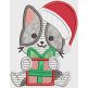 Christmas Kittens Applique Machine Embroidery Designs by JuJu