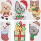 Christmas Kittens Applique Machine Embroidery Designs by JuJu
