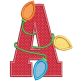 Christmas Lights Applique Alphabet Machine Embroidery Designs By JuJu