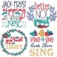 Christmas Lyrics 2 | Machine Embroidery Designs by JuJu