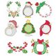 Christmas Monogram Frames 2 Machine Embroidery Designs by JuJu